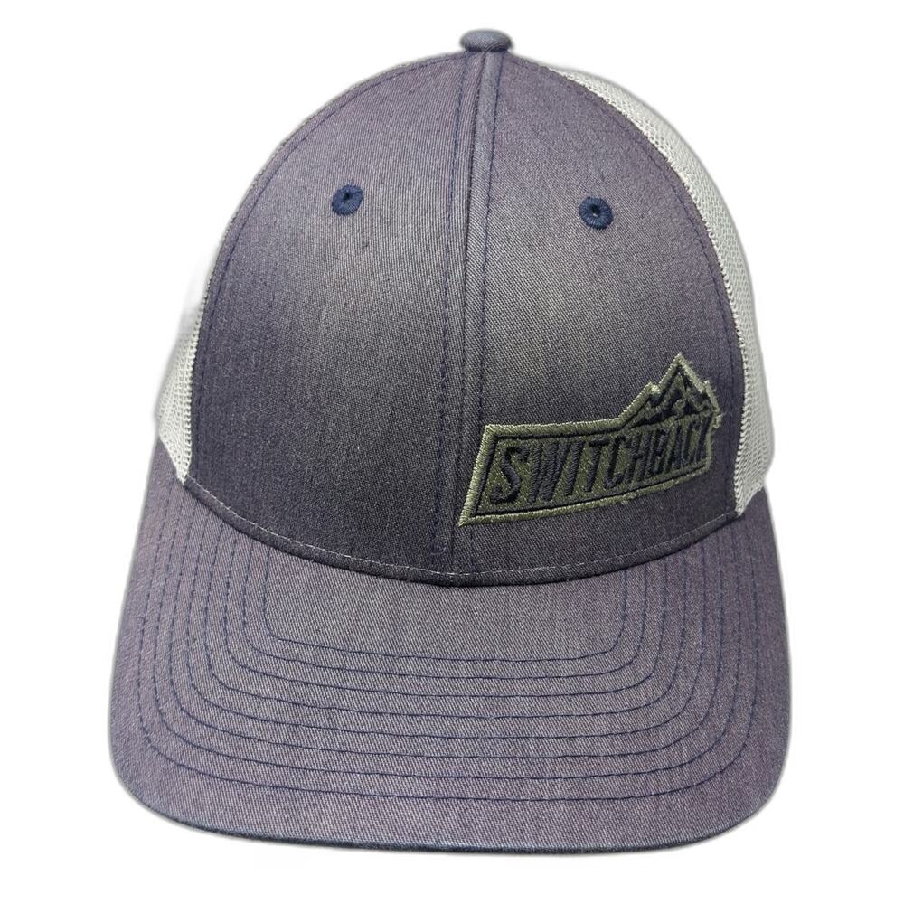 Richardson Trucker Hat Blue L Snapback Mountain Graphic Switchback Patch Mesh